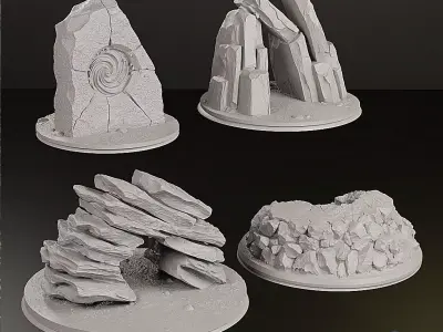 Arcan Ruins Scenery Set - pre-supported 3D print model