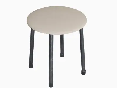 Steel Stool E 03 3D model