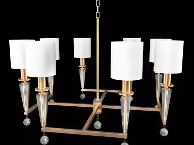Crystorama Paxton 8 Light Polished Nickel Chandelier 3D model