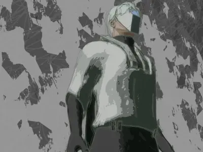 Painting like stylised sci-fi character Free low-poly 3D model