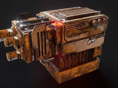 Sci-fi industrial detail 3D model