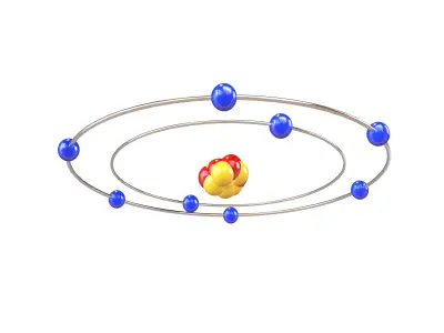 Oxygen Chemical Element v1 001 Low-poly 3D model