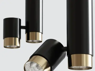 Modern spotlight corridor light 3D model
