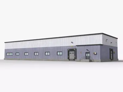 Factory x23 Low-poly 3D model