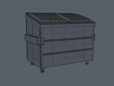Rusty Dumpster - High Quality 8k Textures 3D model