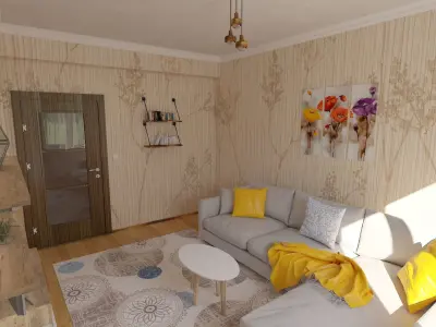 Living Room Interior Scene for 3Dmax Vray 3D model