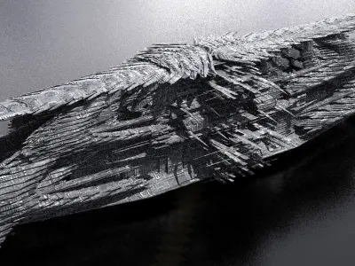 Dark Fusion Core City Alien Bridge 1 3D 3D model