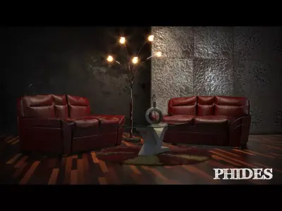 couch scene 1 3D model