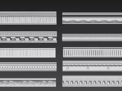 Gypsum molding 3D model