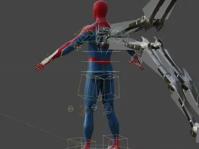 Marvels SpiderMan 2 Peter Parker 3D Model Fully Rigged PBR Low-poly 3D model