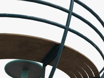 Roundabout bench 02 3D model