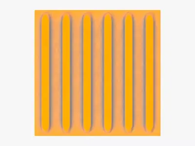 Tactile Pavement Line 6 Dirty 3D model