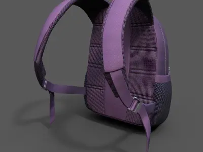 Backpack spot Generic human military fantasy scifi cloth  Low-poly 3D model