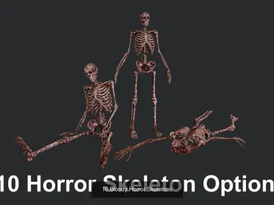 35 Skeleton Bone Pack Game Ready