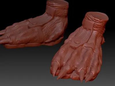 predator 1 inspired feet 3D print model