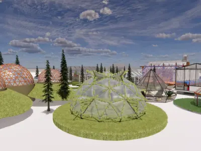 Agricultural Greenhouse Tent Frame -B13 3D model