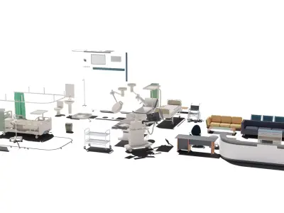 hospital furnitures Collection 3D model
