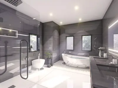 Modern Bathroom Interior Design 3D model