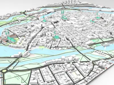 Cityscape Lubeck Germany 3D model