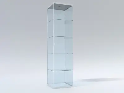 Glass Showcase Low-poly 3D model