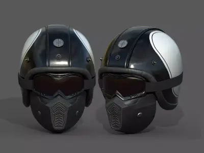Helmet scifi military combat 3d futuristic technology  Low-poly 3D model