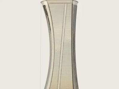 Building Skyscraper City Town Downtown Street Futuristic Utopia Low-poly 3D model