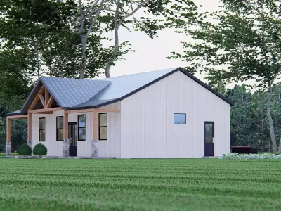 Barndominium House  3D Model OBJ FBX DWG SKP  Renders 3D model