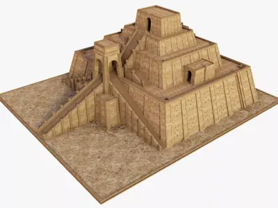 Ziggurat temple 3D model