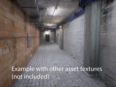 Building and Industrial Props unreal asset Low-poly 3D model