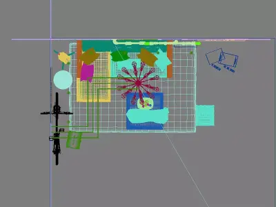 Industrial Loft Style Living Room Wall Decor Hanging 3D Model Low-poly 3D model