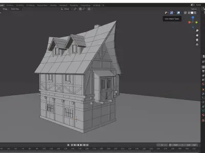 Medieval House Blender 3D Model Free 3D model