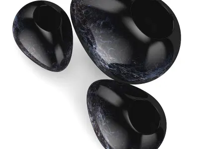 Dark Blue Vases 3D model