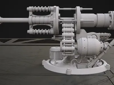 Chain autocannon 3D model