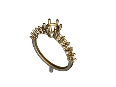 Princess Ring 3D print model 5