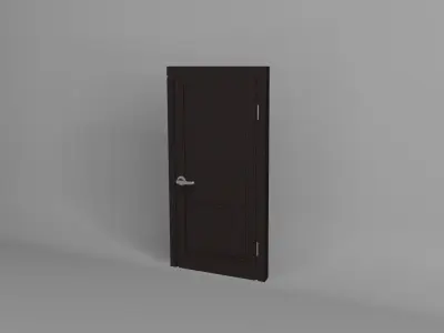 door maden in dark color  Low-poly 3D model