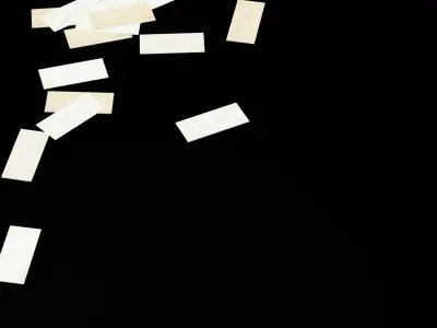 Envelopes on Floor Low-poly 3D model