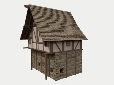 Medieval House  Low-poly 3D model