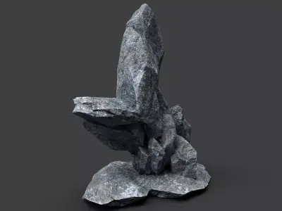 Rock 5-5 Low-poly 3D model
