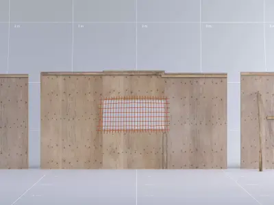 Toronto Construction Barricade 01 3D model