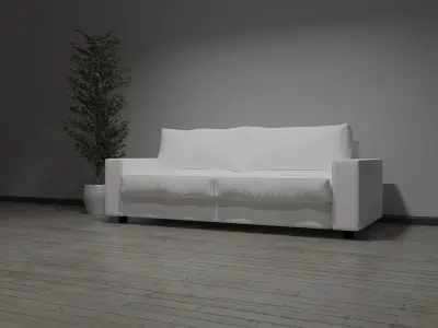 sofa white 3D model