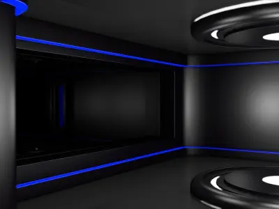 Sci Fi room 3D model 4