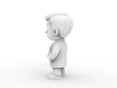 Cartoon Doctor 3D Printable 3D print model purchase