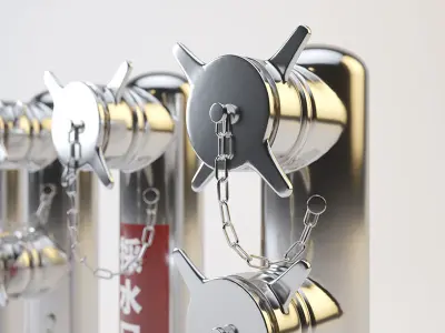 Japanese Fire Hydrant 3D model