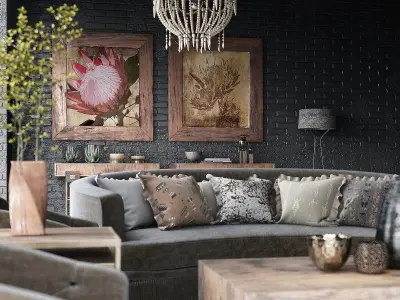 Set 4 - VRay C4D - 8 x Interior and Exterior Scenes 3D Model Pack
