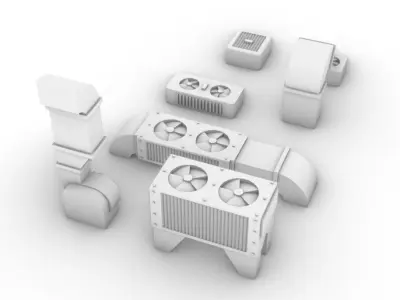 HVAC and Ventilation Pack 3D print model