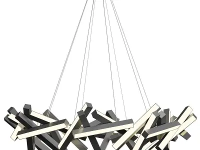 Chaos Ring Chandelier Low-poly 3D model