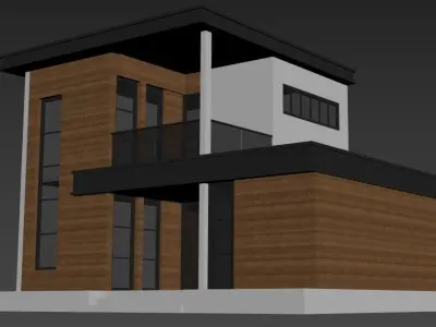 Modern Villa 4 3D model 3D model