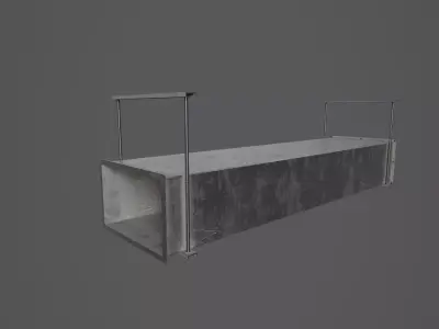 Ventilation Shaft Low-poly 3D model