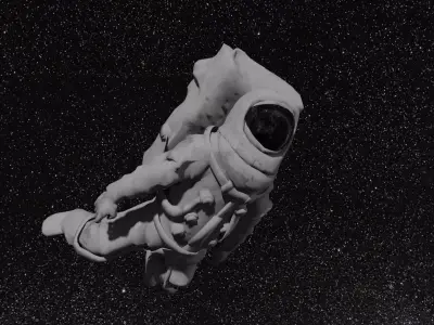 rocketman space guy suit Low-poly 3D model