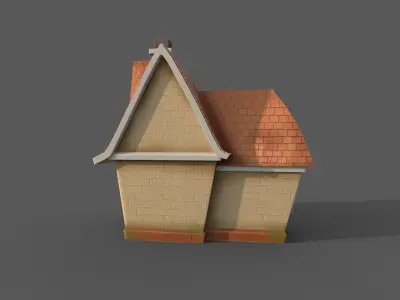 Stylize house model for game project Low-poly 3D model